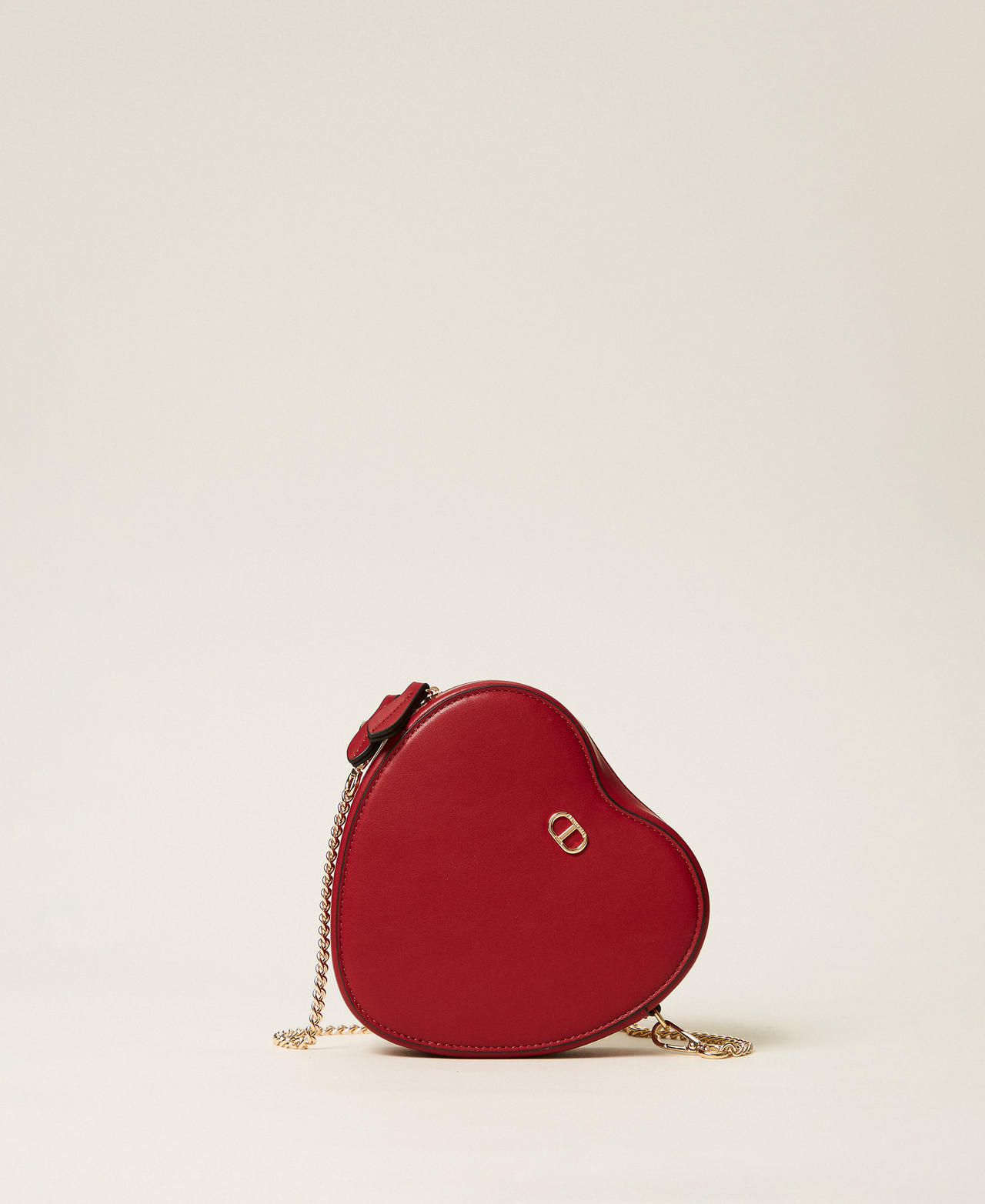 Mini heart-shaped bag with cross-body strap