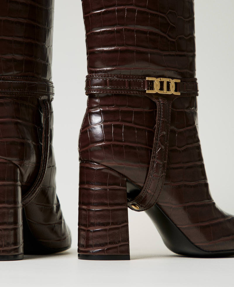 Stivali alti con stampa cocco