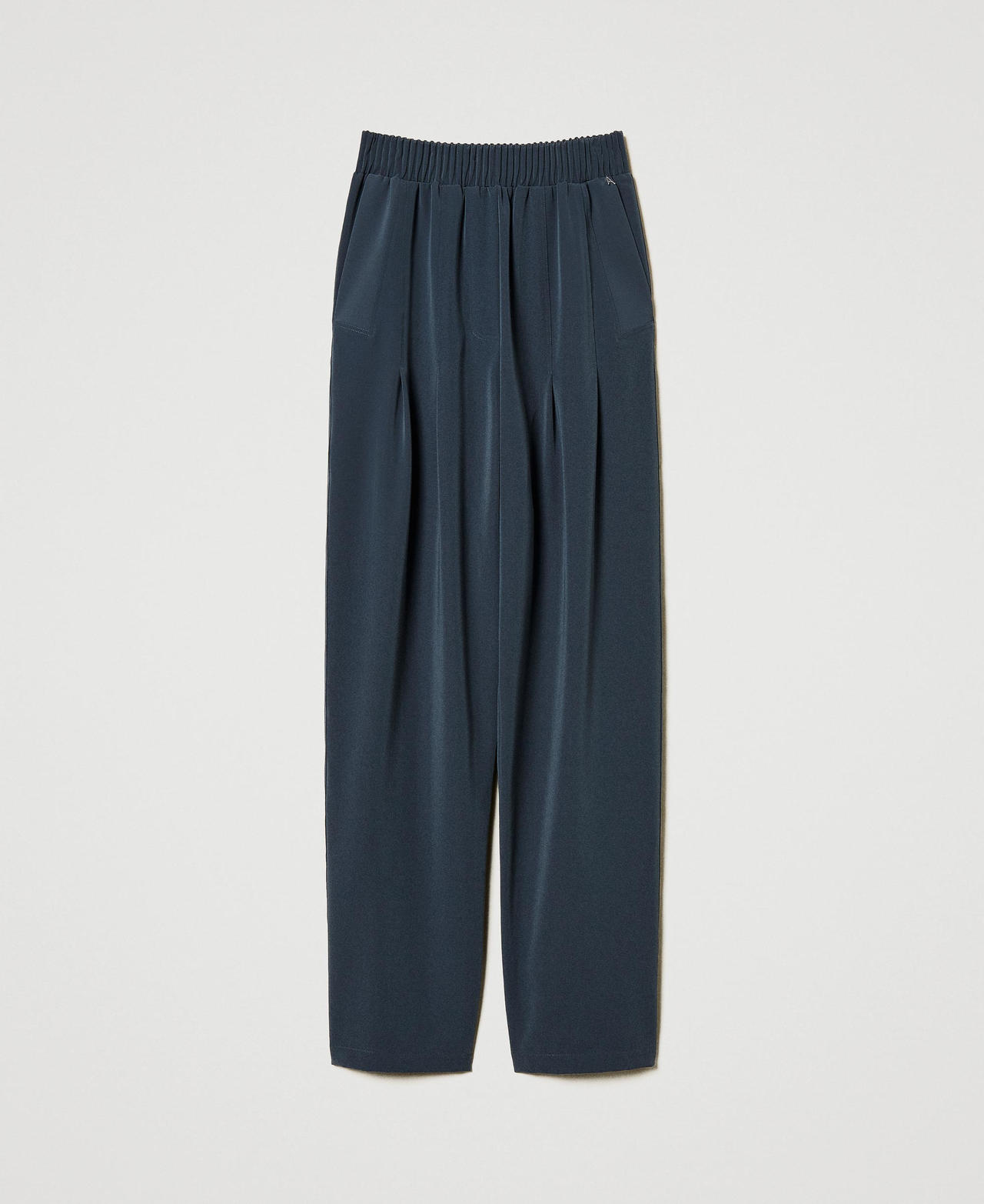 Wide trousers with pleats Blue Fusion Woman 251AP2081_12372_0S