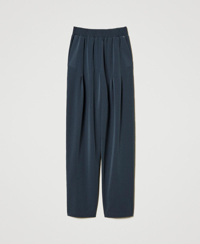 Wide trousers with pleats Blue Fusion Woman 251AP2081_12372_S0