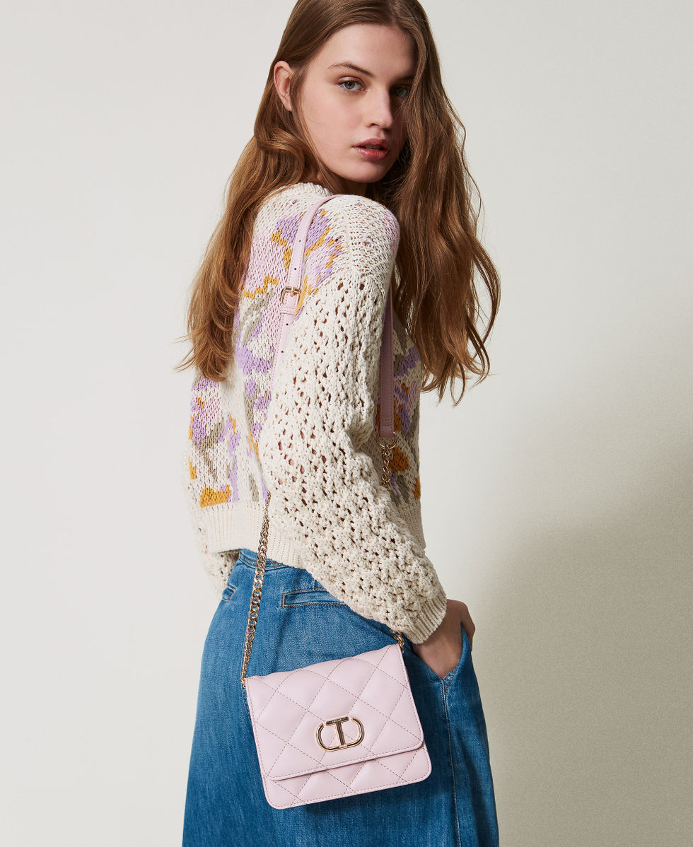&lsquo;Audrey&rsquo; small quilted shoulder bag Parisienne Pink Woman 251TB7373_00714_T0