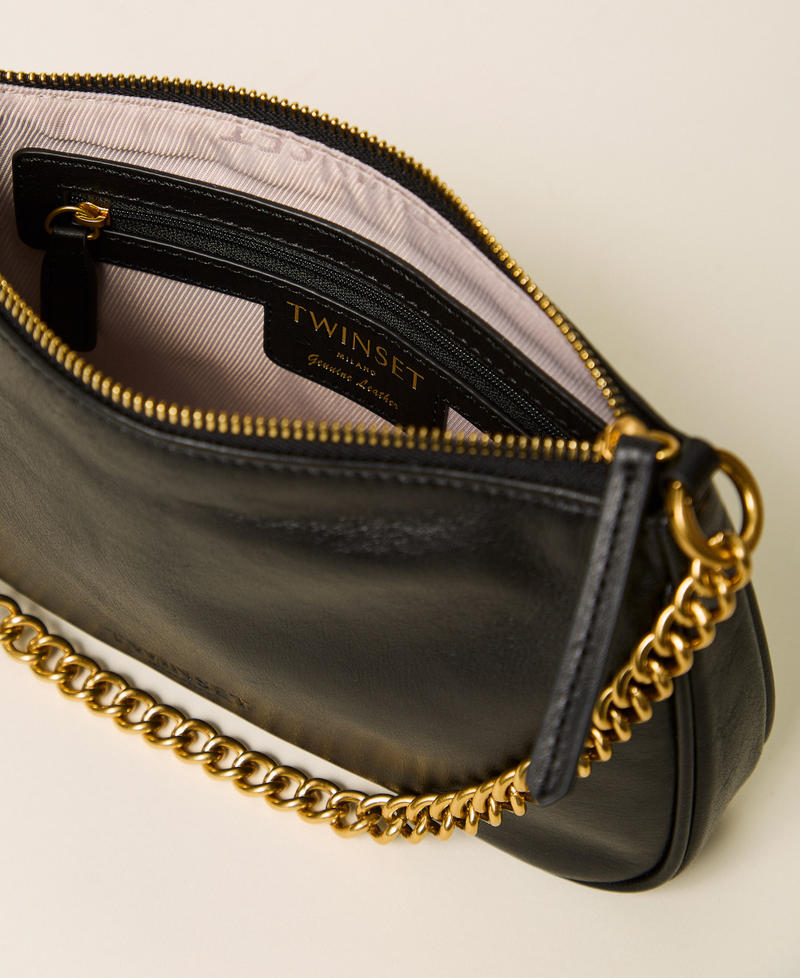 Borsa a tracolla in pelle Nero Donna 262TB7184_00006_04