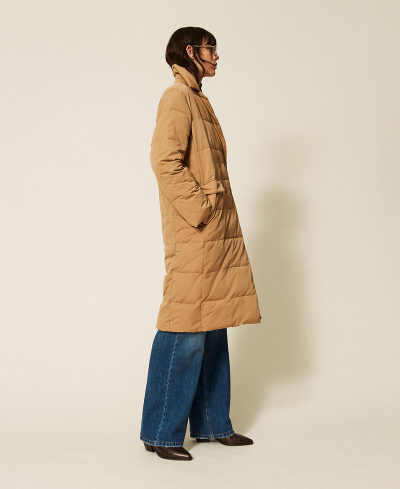 Doudoune crois&eacute;e avec poches Marron &laquo;&thinsp;Tobacco Brown&thinsp;&raquo; Femme 262TP2640_11272_02