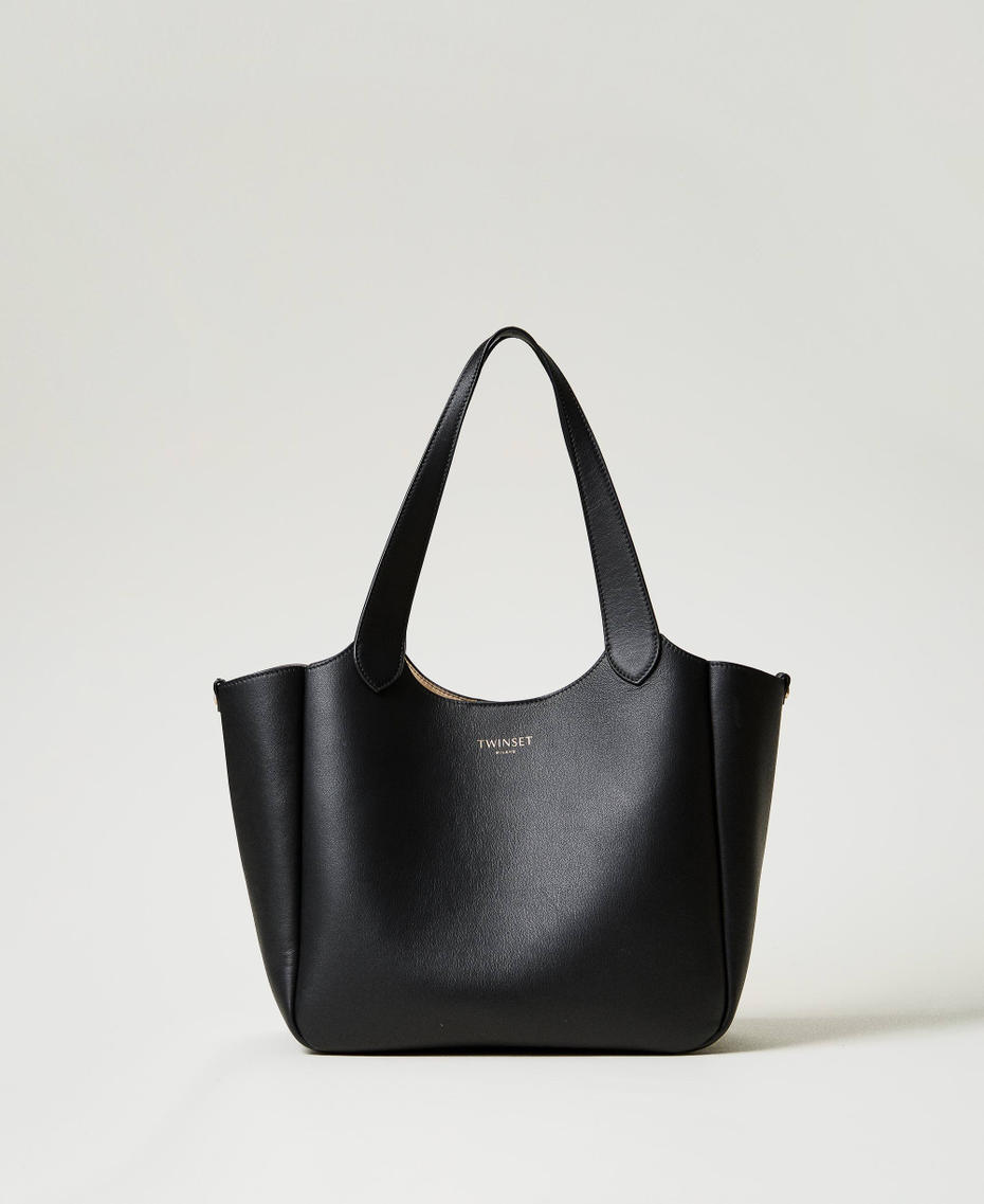 Borsa shopper ‘Forever’ in pelle Nero Donna 251TB7470_00006_01