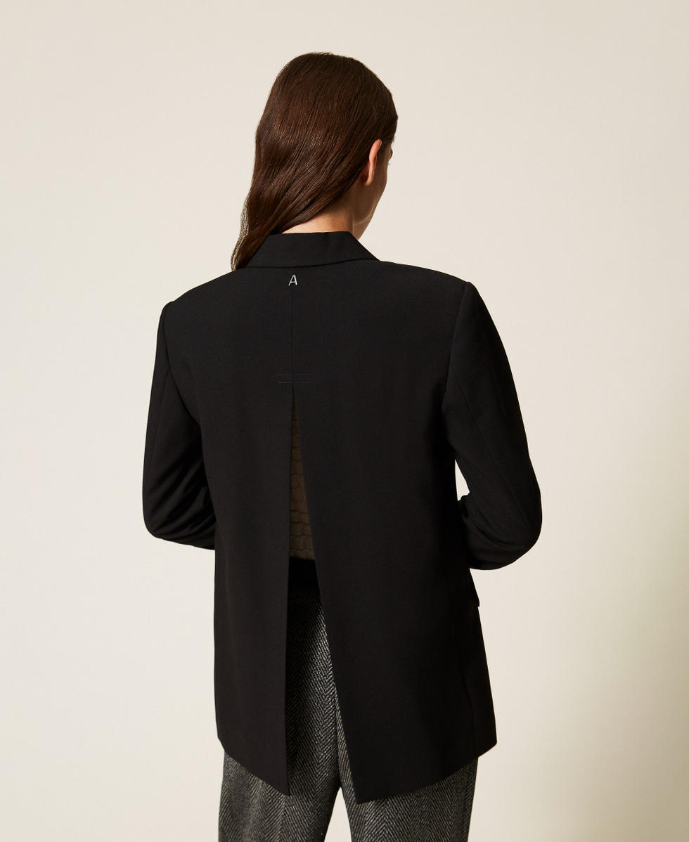 Blazer with covered buttons Black Woman 252AP2290_00006_02