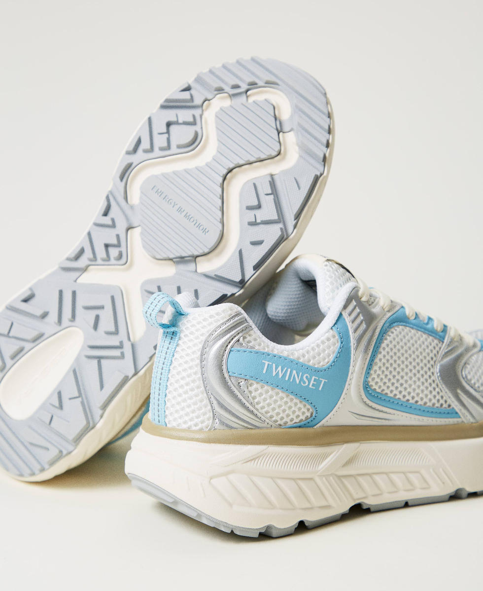 Fessura running trainers Two-tone Optical White/Airy Blue Woman 251TCP030_12159_03