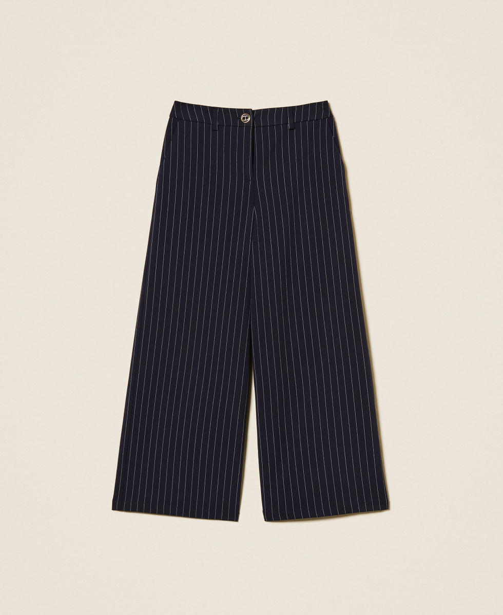 Pantalon palazzo rayé