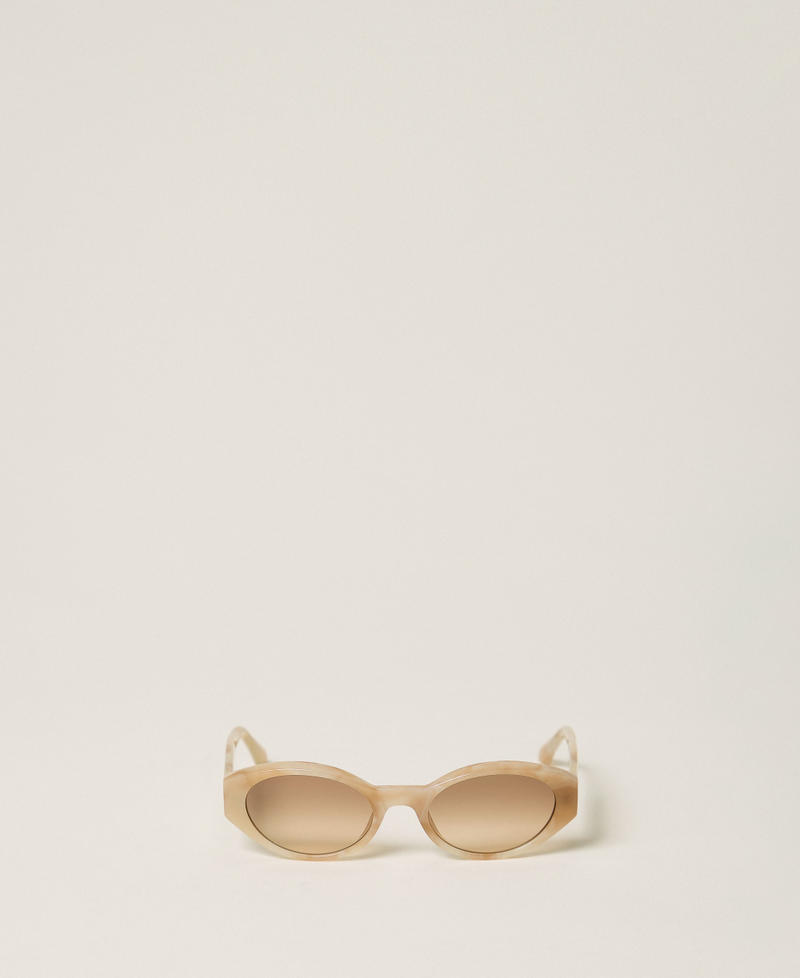 Oval-shaped acetate sunglasses Woman 999TZ5091_14151_01