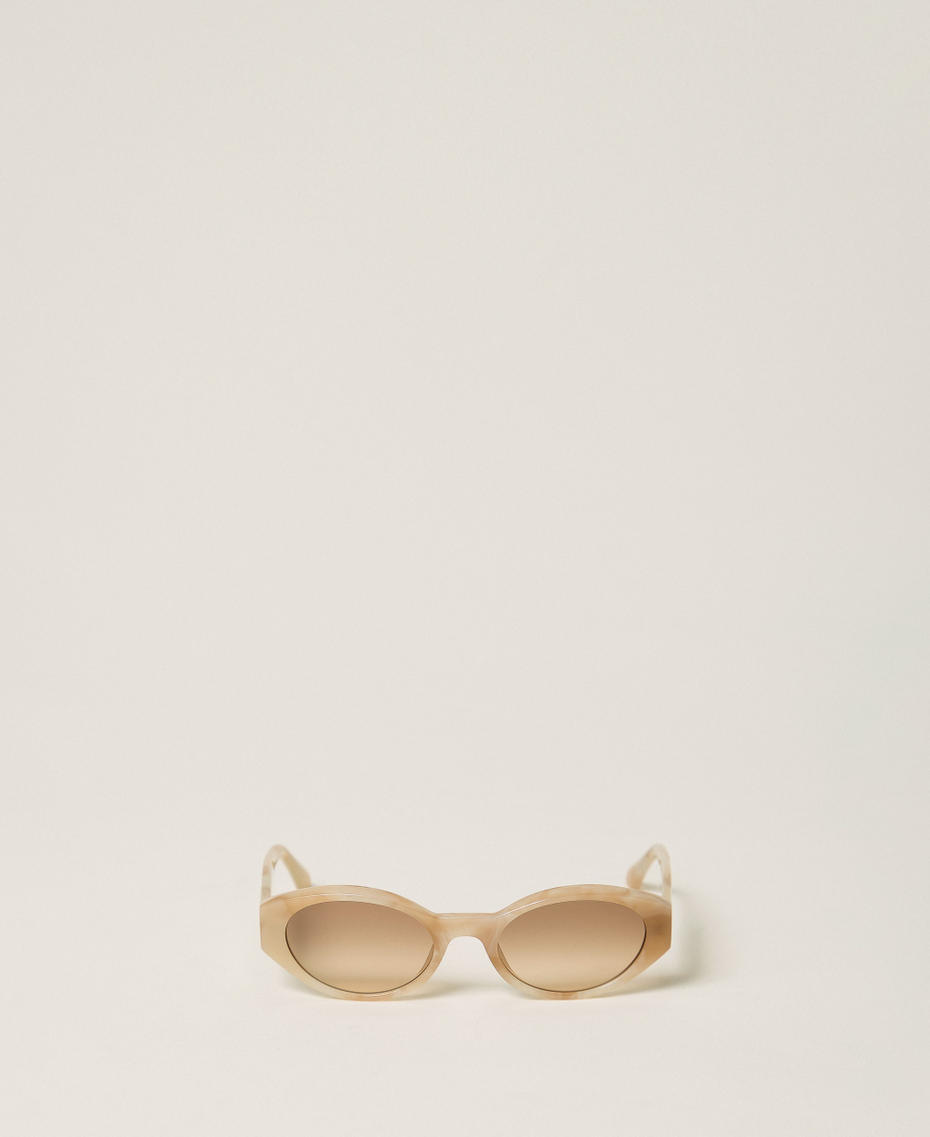 Oval-shaped acetate sunglasses Woman 999TZ5091_14151_01