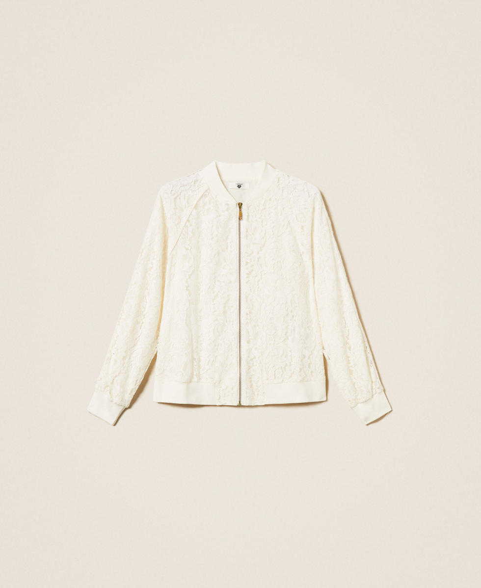 Felpa in pizzo con zip Off White Donna 252LL2JAA_00526_S0