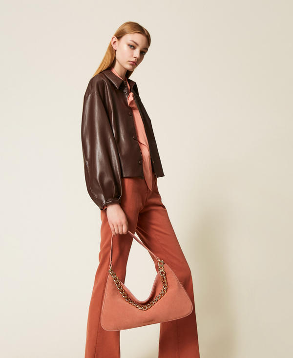 'Liliane' medium suede bag