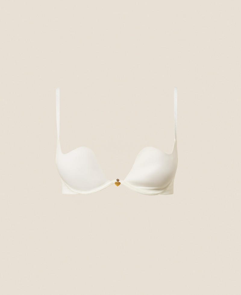 Sweetheart neckline charmeuse push-up bra Off White Woman 261LL6B45_00526_S0