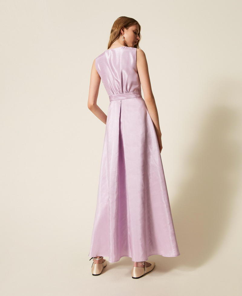 Long shantung dress Fair Orchid Purple Woman 252AP2182_12560_03