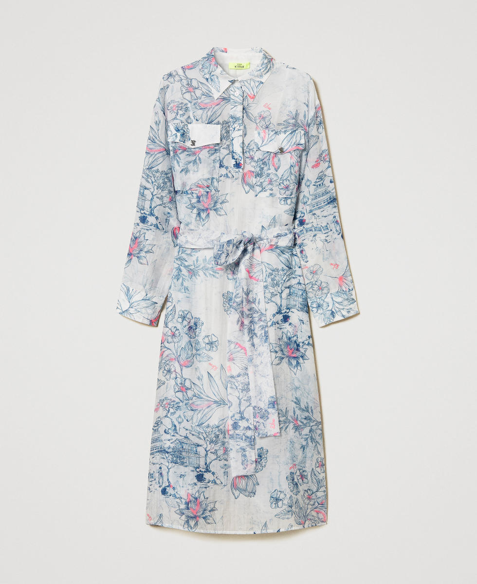 Robe midi MYFO en organza Japonais Toile De Jouy Femme 251AQ2092_12431_S0
