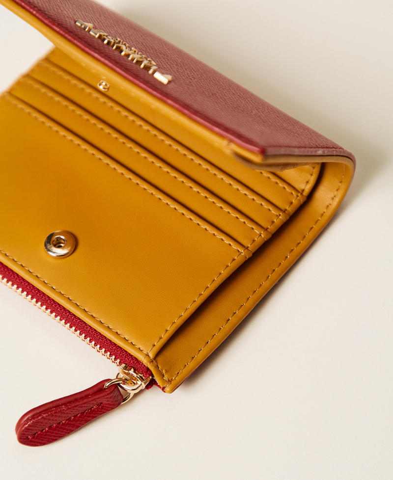 Small wallet with lettering logo Two-tone Pompeiano Red/Mustard Woman 262TH7052_13810_03