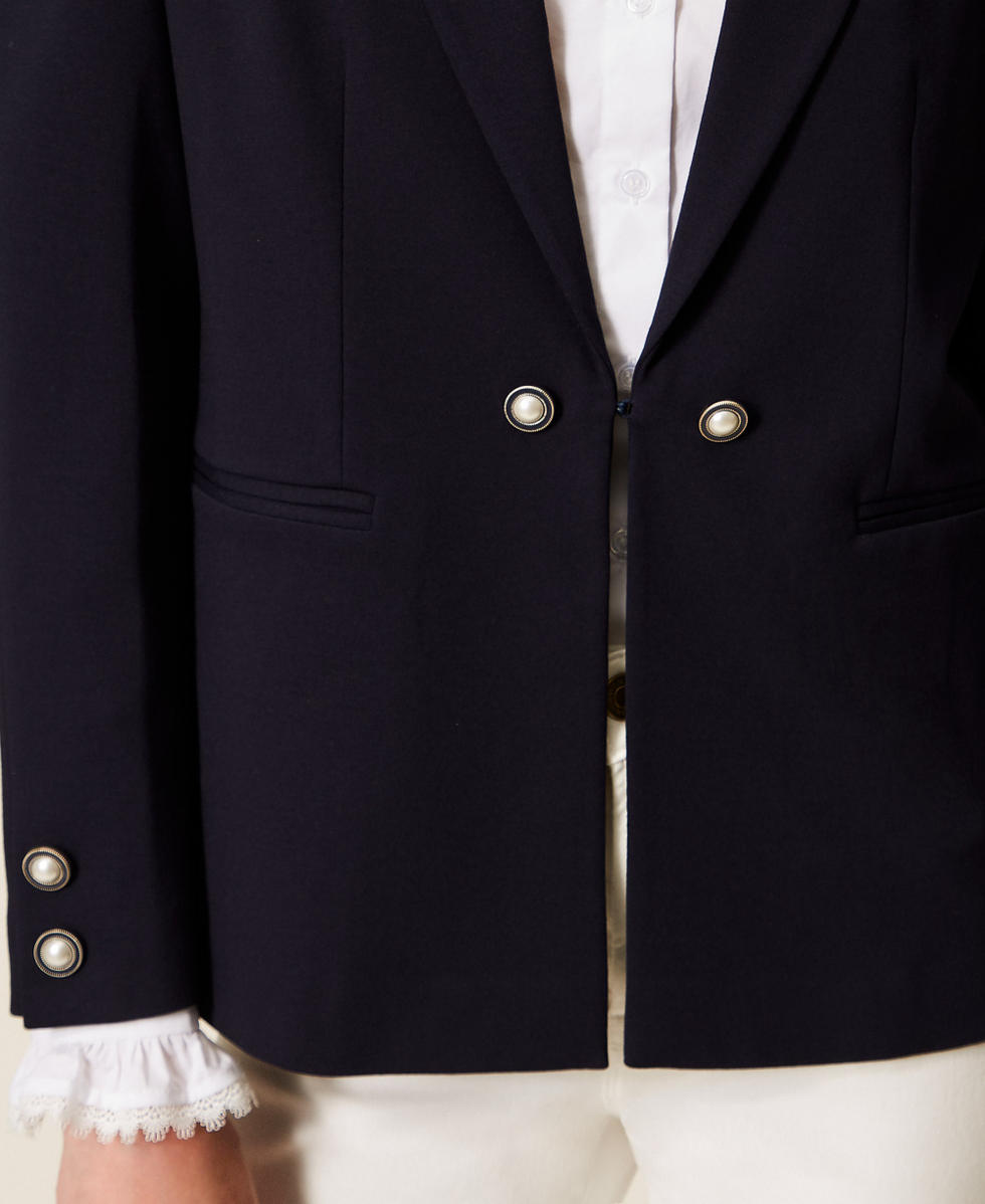 Blazer with decorative buttons Blue Light Woman 261TP2382_13172_05