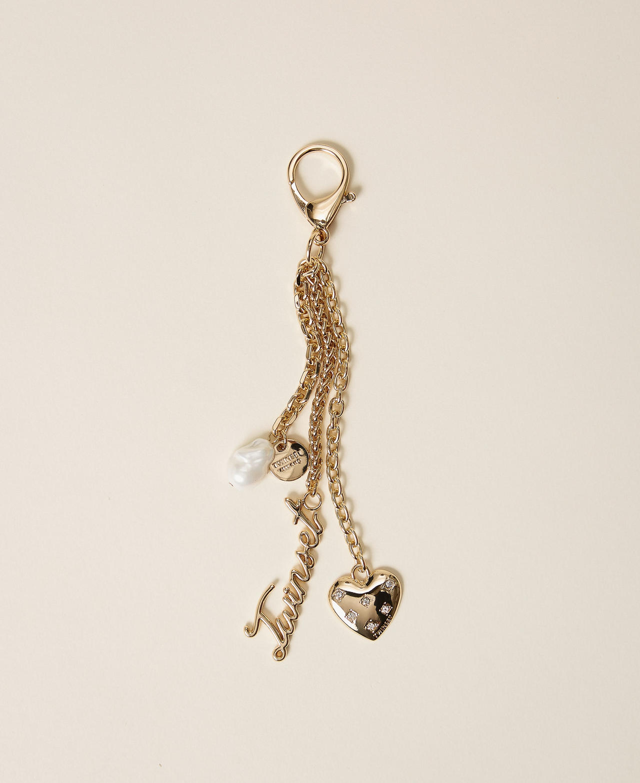 Twinset Women's Gold Yellow Charm With Pendants And Logo