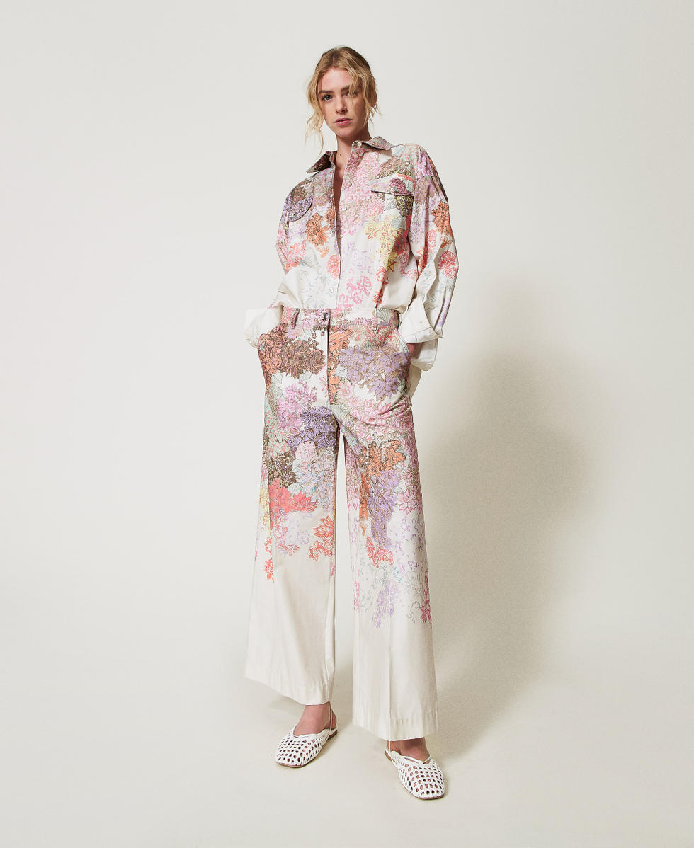 MYFO cropped floral trousers