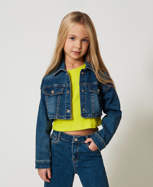 Cropped-Jeansjacke