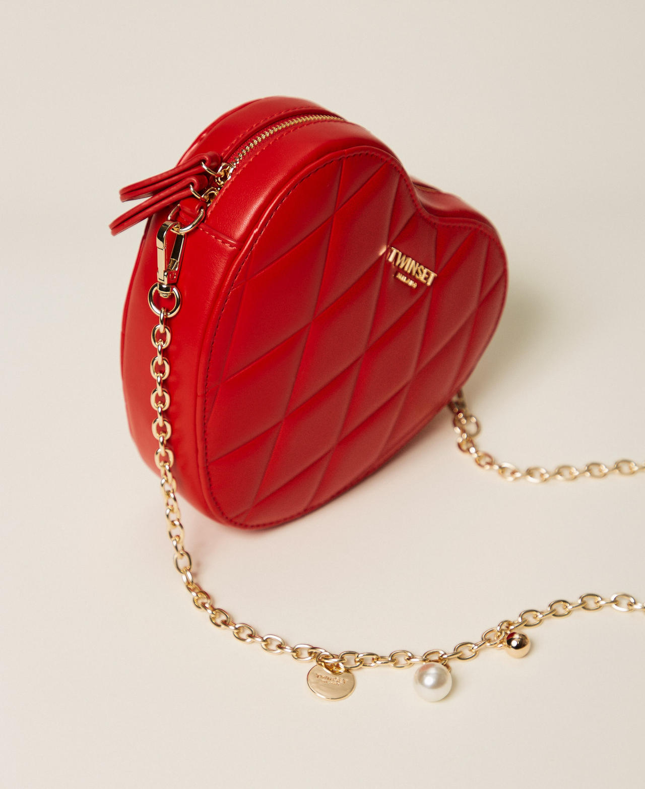 Mini heart-shaped bag with cross-body strap Red Woman 261TH7034_00015_02