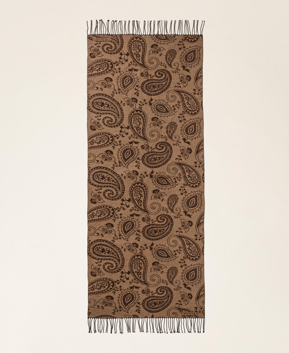 Paisley jacquard stole Woman, Green | TWINSET Milano
