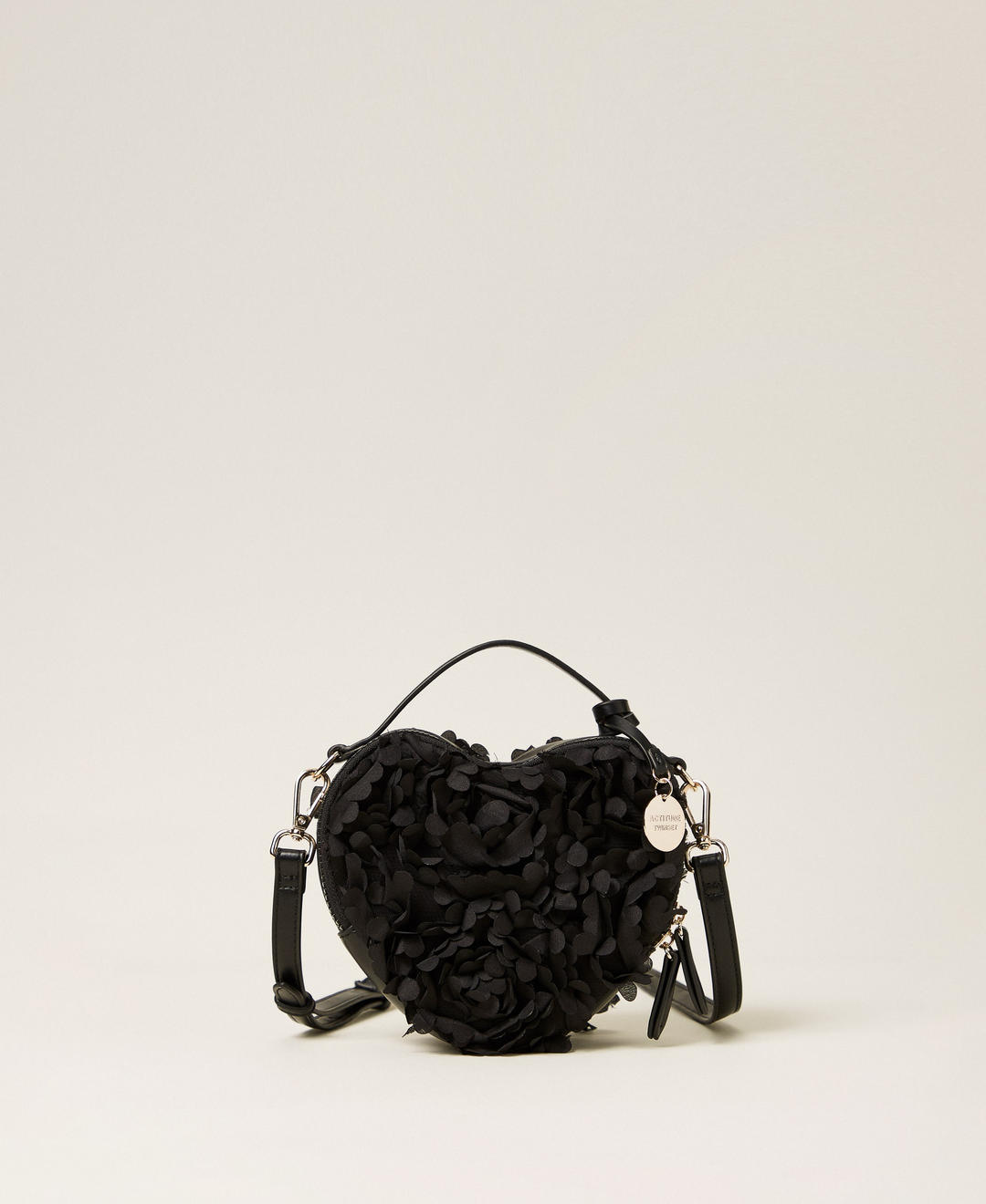 Sac à bandoulière en caur avec fleurs
