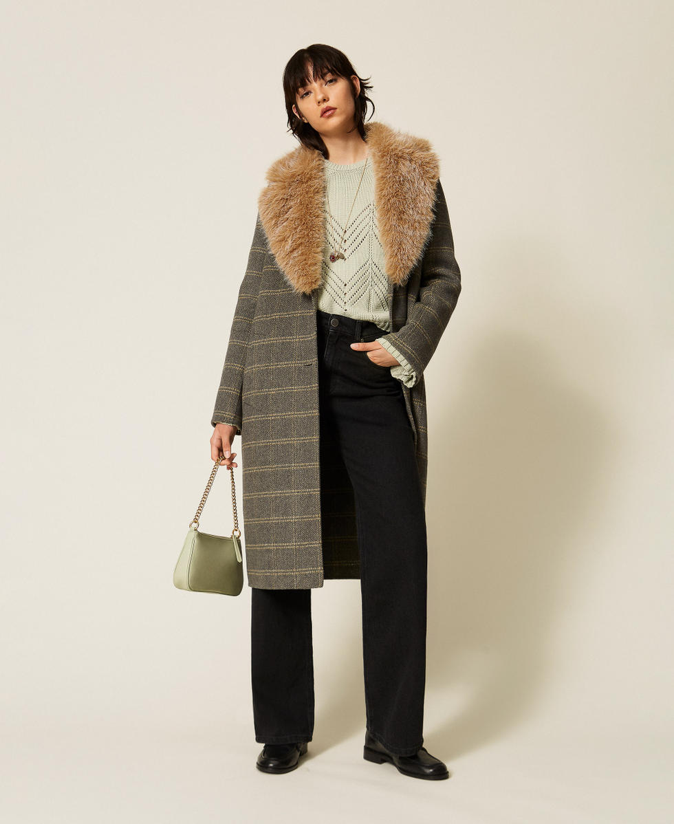 Sac &agrave; bandouli&egrave;re en cuir Vert Sauge Femme 262TB7184_13618_T0