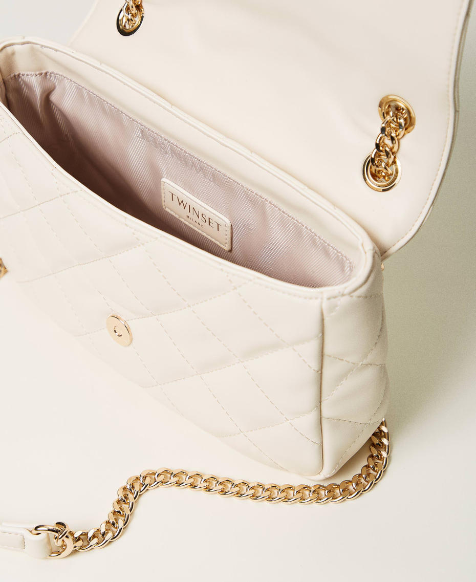 Borsa a tracolla ‘Audrey’ grande trapuntata Madreperla Donna 251TB7372_00059_04