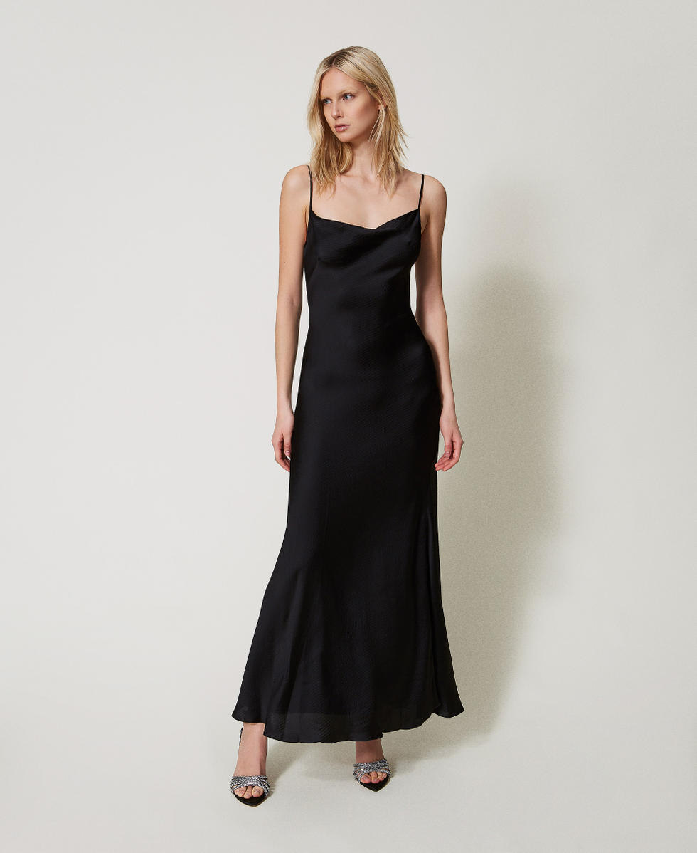 slim fit dress slacks LaDivine S487 Long Formal Prom Fitted Dress – The Dress Outlet main image 0
