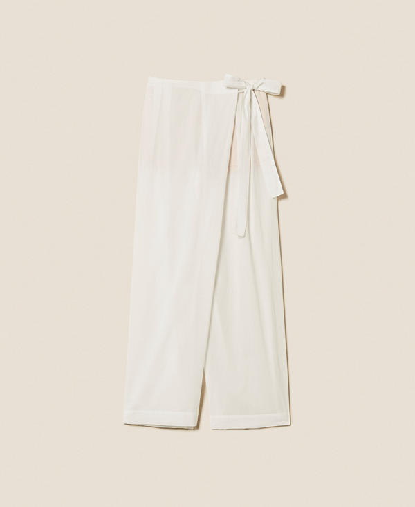 Pantalon palazzo en mousseline