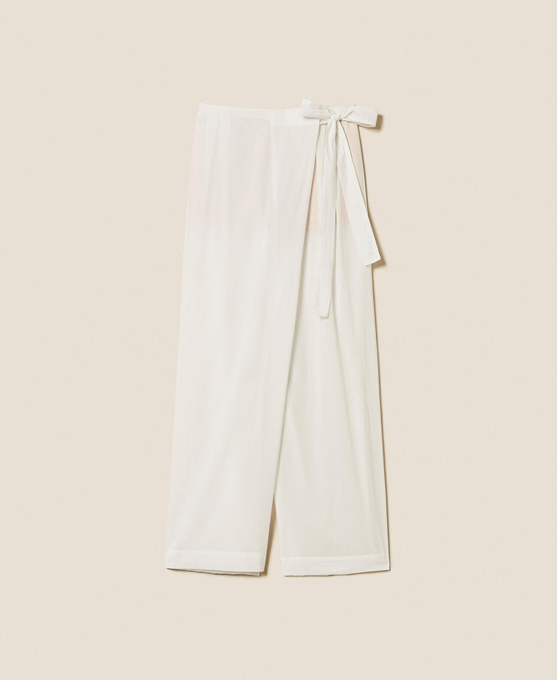 Muslin palazzo trousers Off White Woman 261LM2RBB_00526_S0