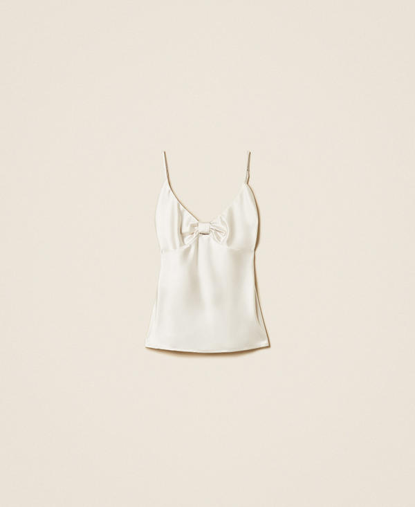 Top in raso con nodo