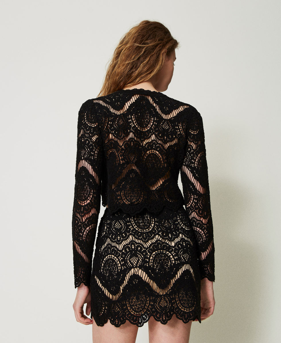 Minigonna in maglia crochet