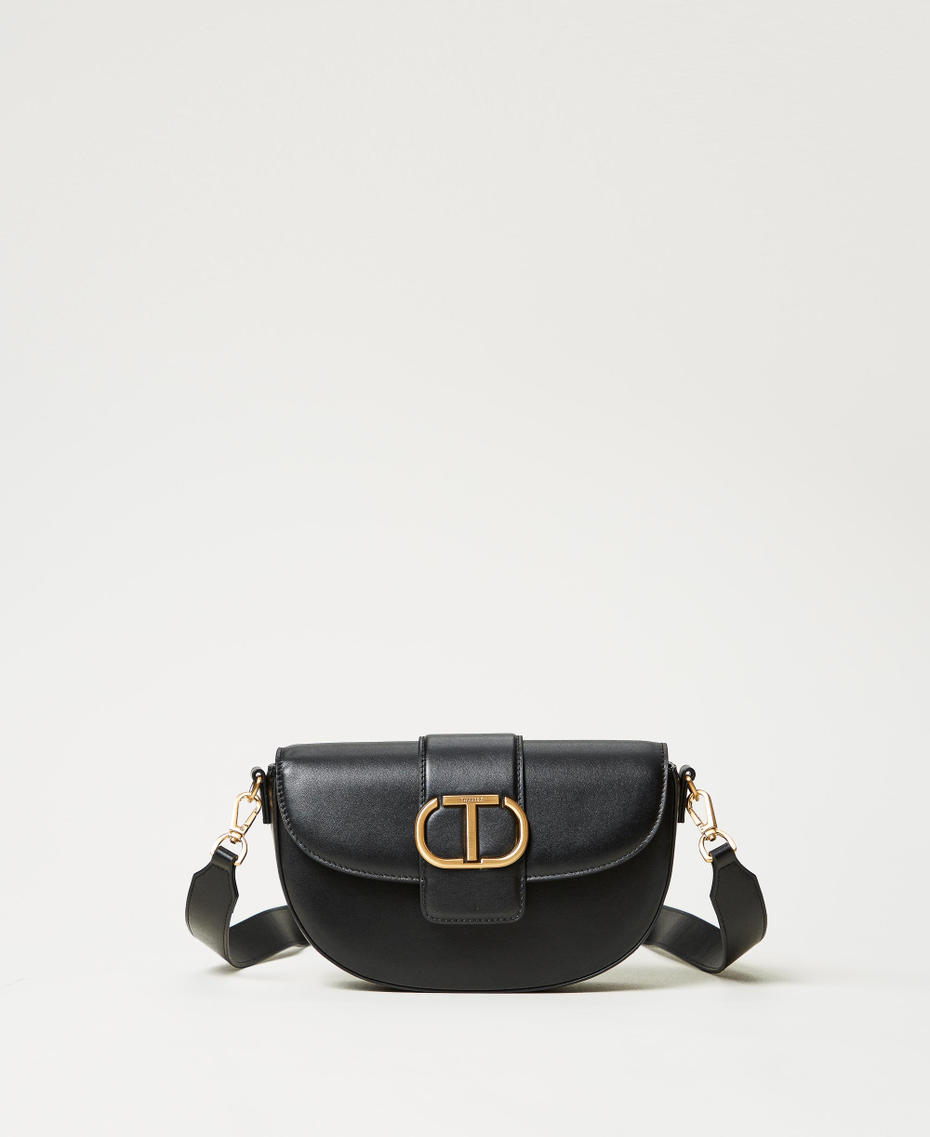 ‘Amie‘ half-moon leather shoulder bag Black Woman 251TB7110_00006_01