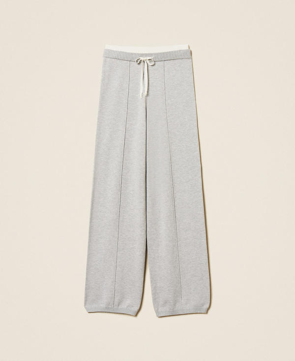 Knit trousers with drawstring