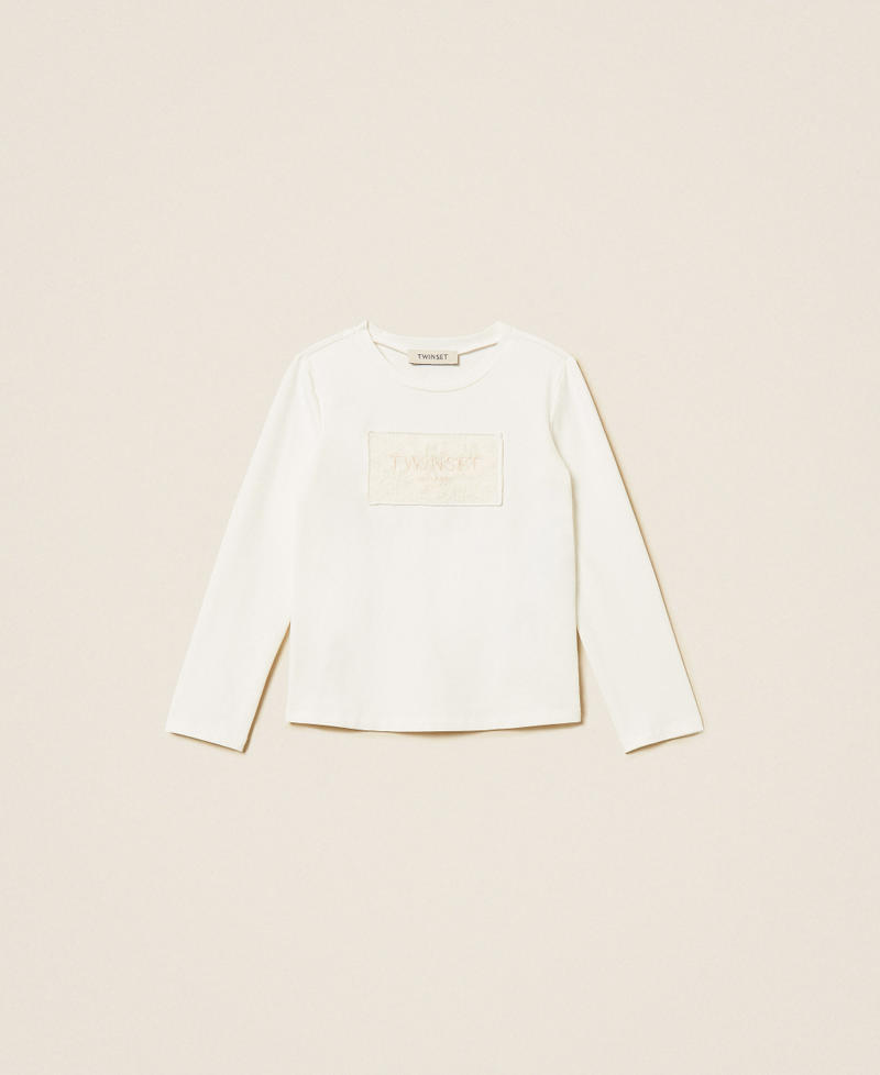 Baby-T-Shirt in Regular-Fit mit gesticktem Logo Wei&szlig; Schnee M&auml;dchen 262GB2123_00282_S0