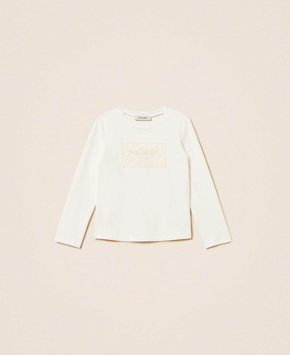 Baby-T-Shirt in Regular-Fit mit gesticktem Logo Wei&szlig; Schnee M&auml;dchen 262GB2123_00282_S0