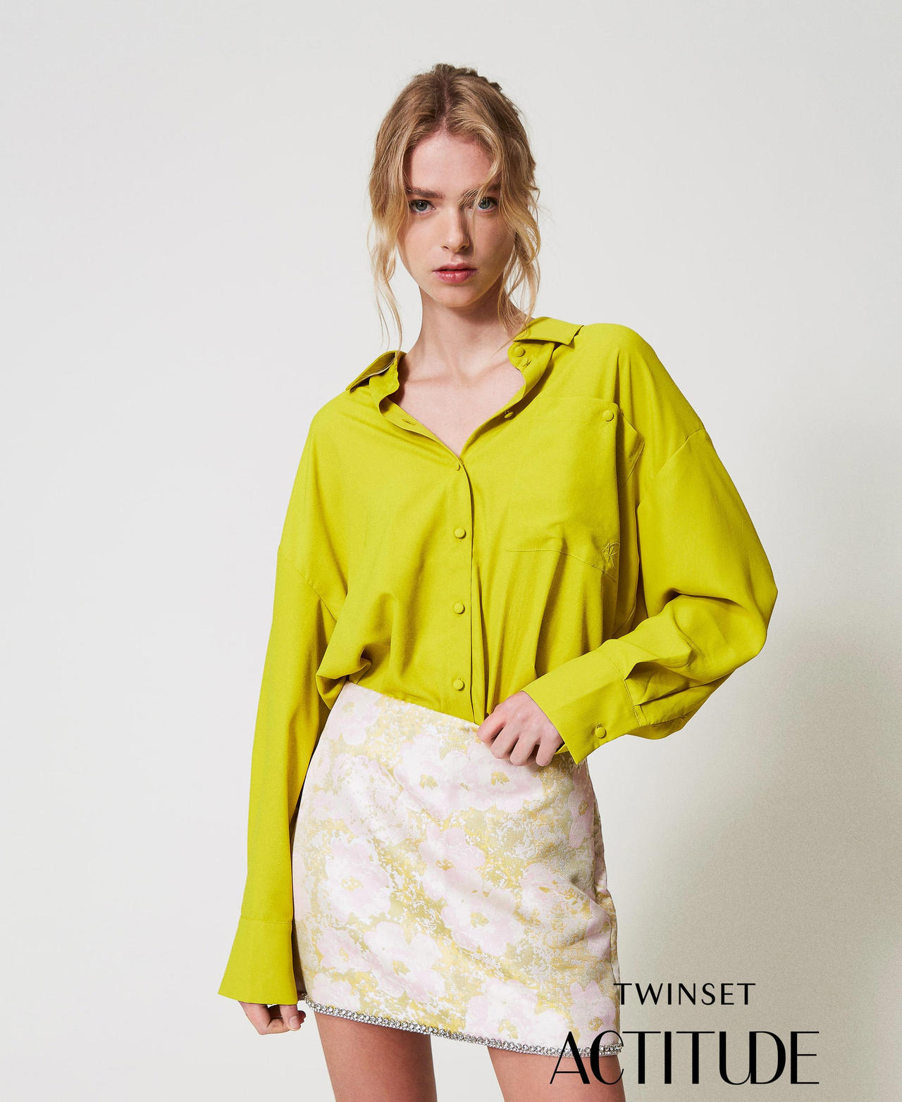 Cr&ecirc;pe de Chine shirt Citronelle Woman 251AP2246_00910_PA