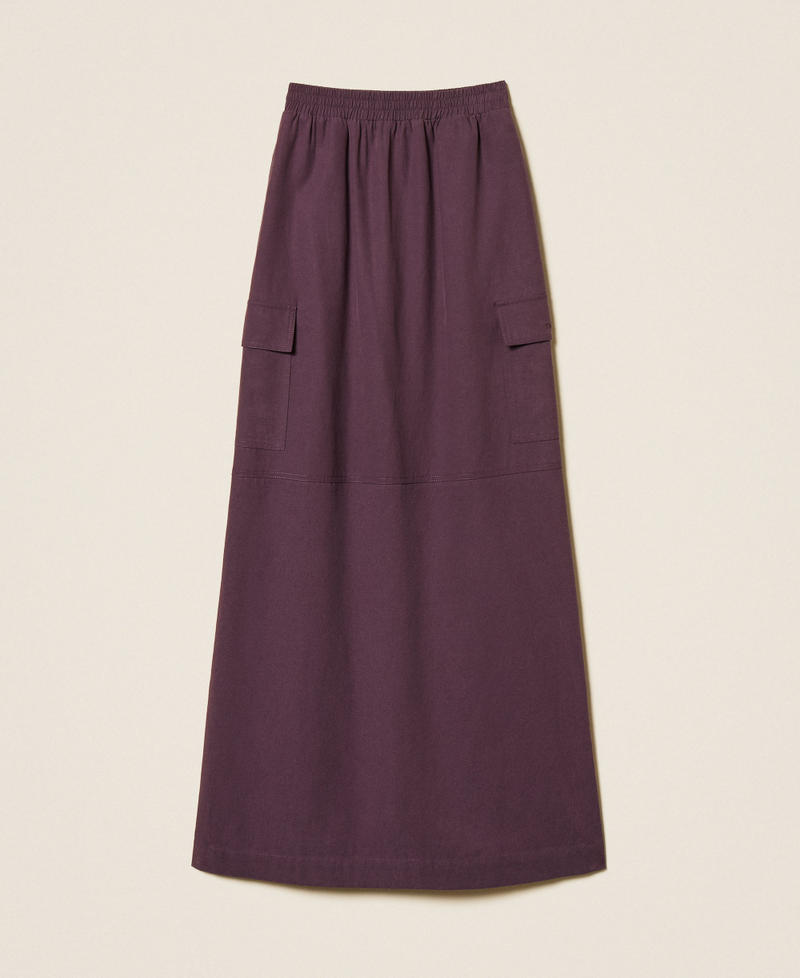 Falda larga de lyocell y algod&oacute;n Violeta &laquo;Plum Perfect&raquo; Mujer 261TE2072_13209_S0