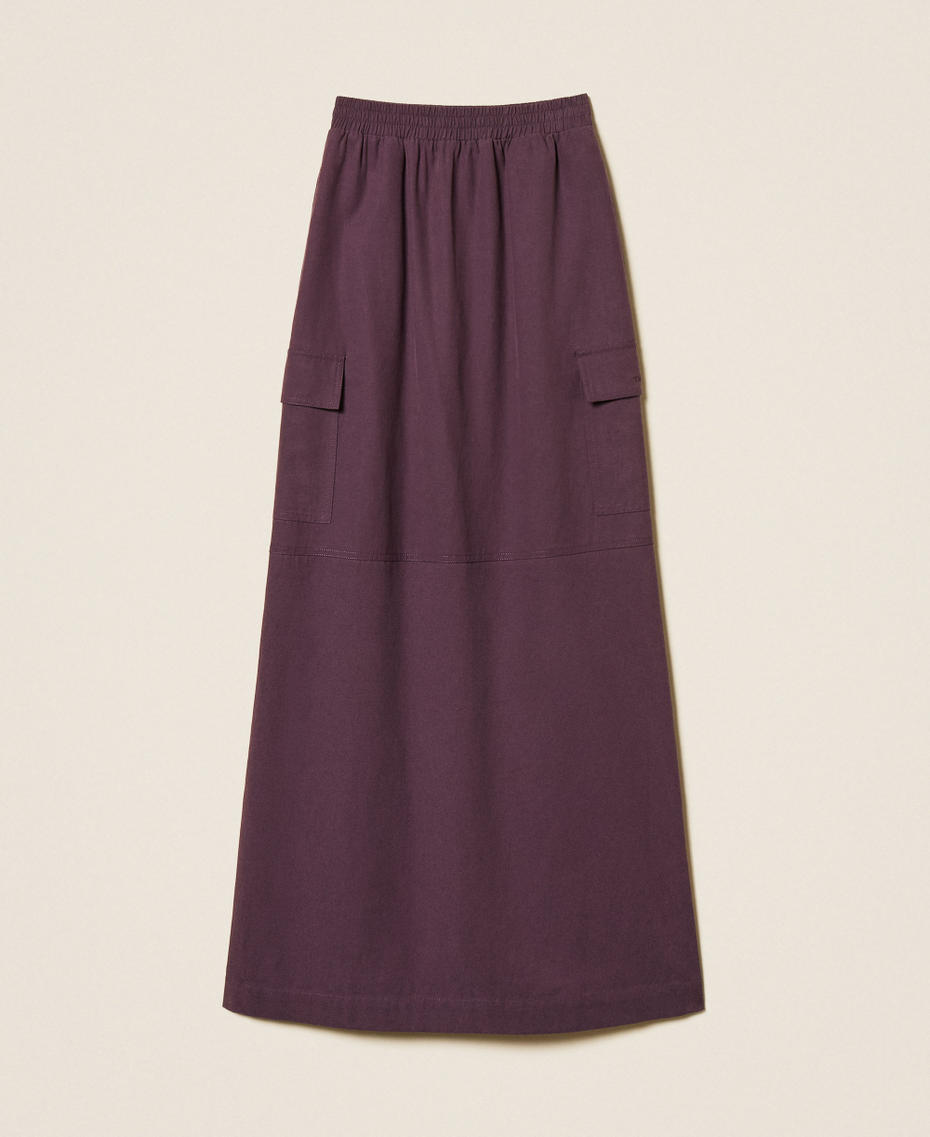 Falda larga de lyocell y algod&oacute;n Violeta &laquo;Plum Perfect&raquo; Mujer 261TE2072_13209_S0