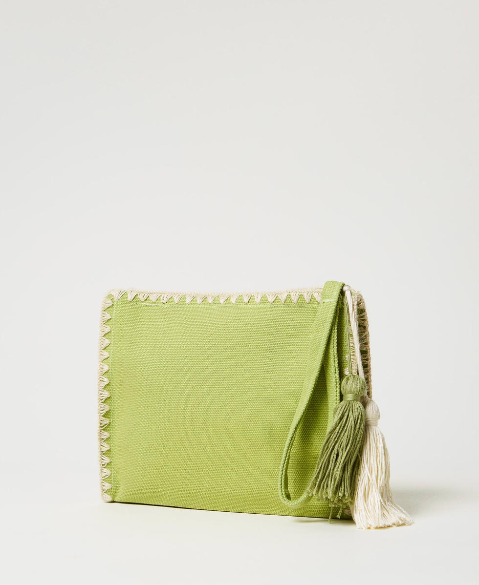 Candy Canvas Fringe Clutch Candy Canvas Fringe Clutch