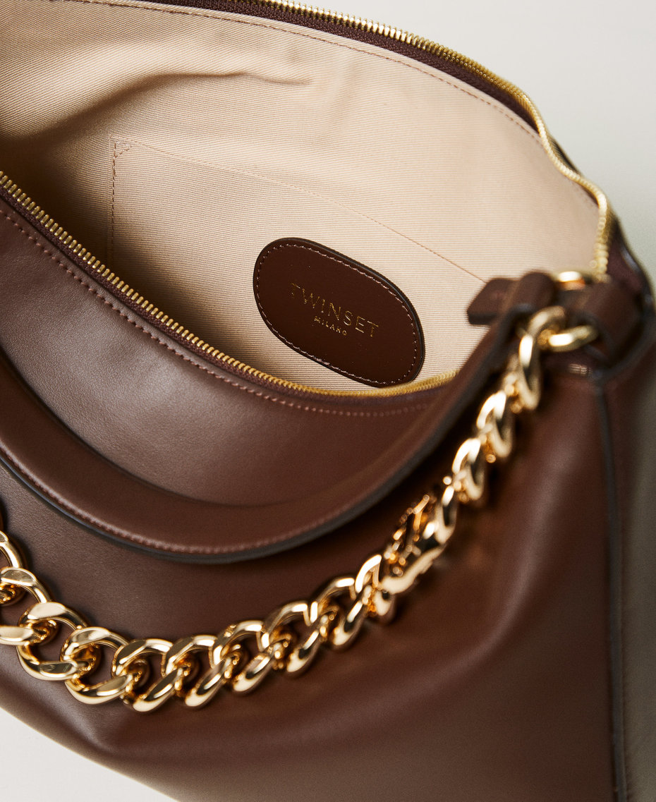 'Liliane' medium leather bag Coffee Woman 252TB7161_00203_03