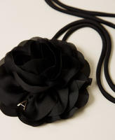 Choker with satin flower Black Woman 261AA4071_00006_02
