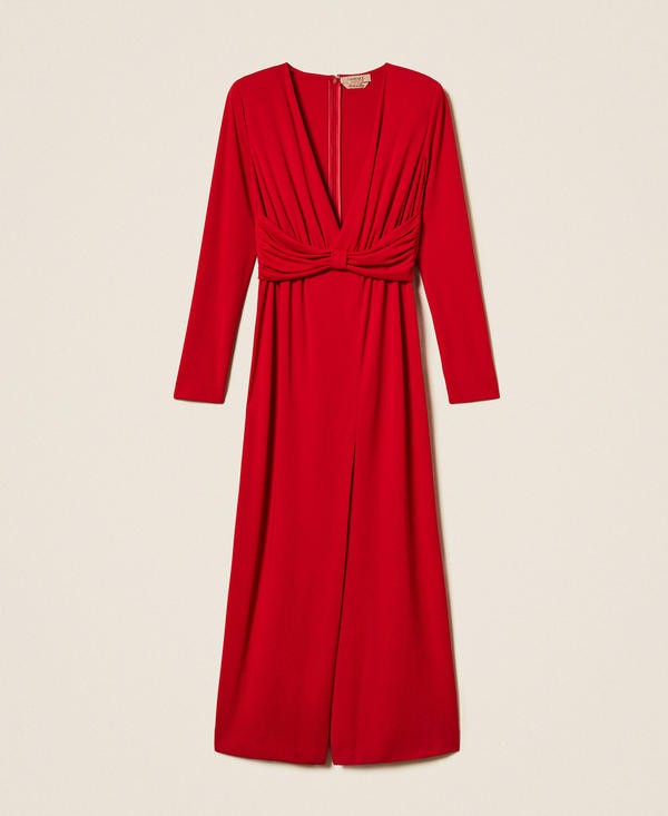 Long dress with draping