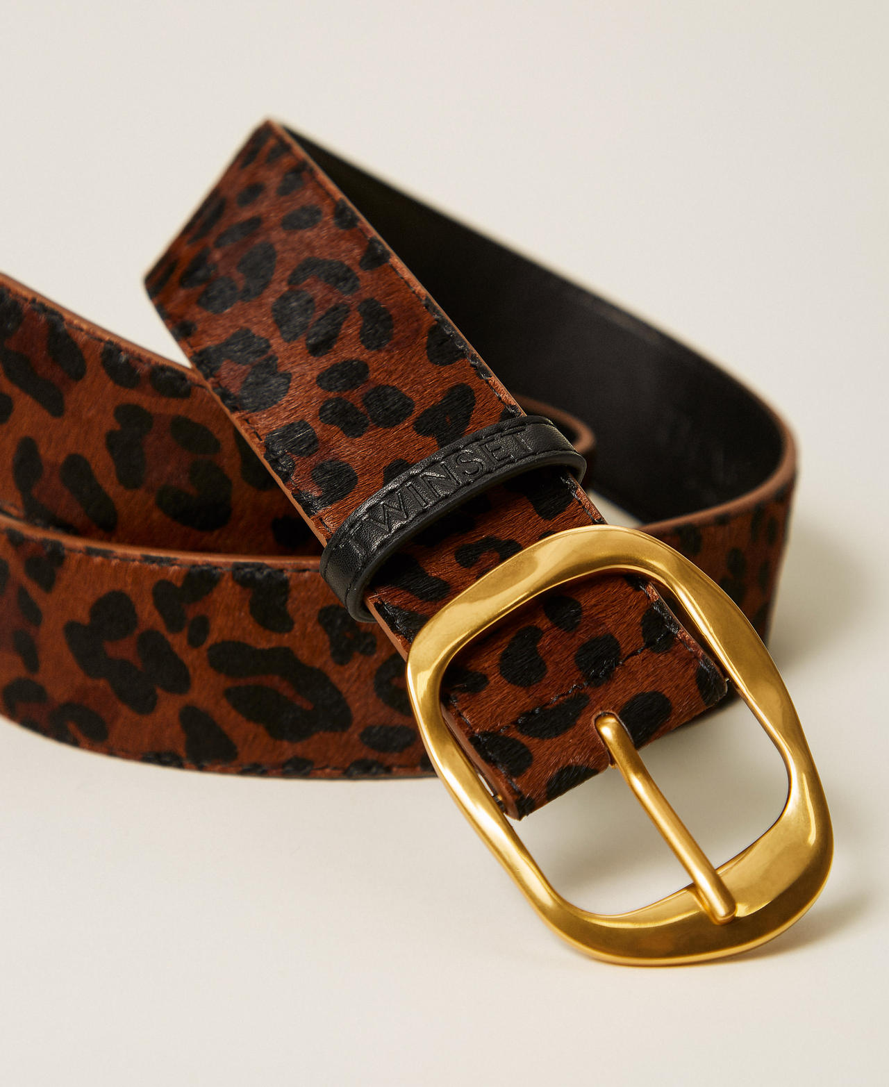 Animal print leather belt Animal Print Woman 252TA4530_12618_02