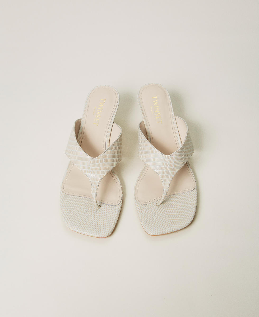 Leather thong mule sandals Sand Tejus Woman 251TGT172_12385_04