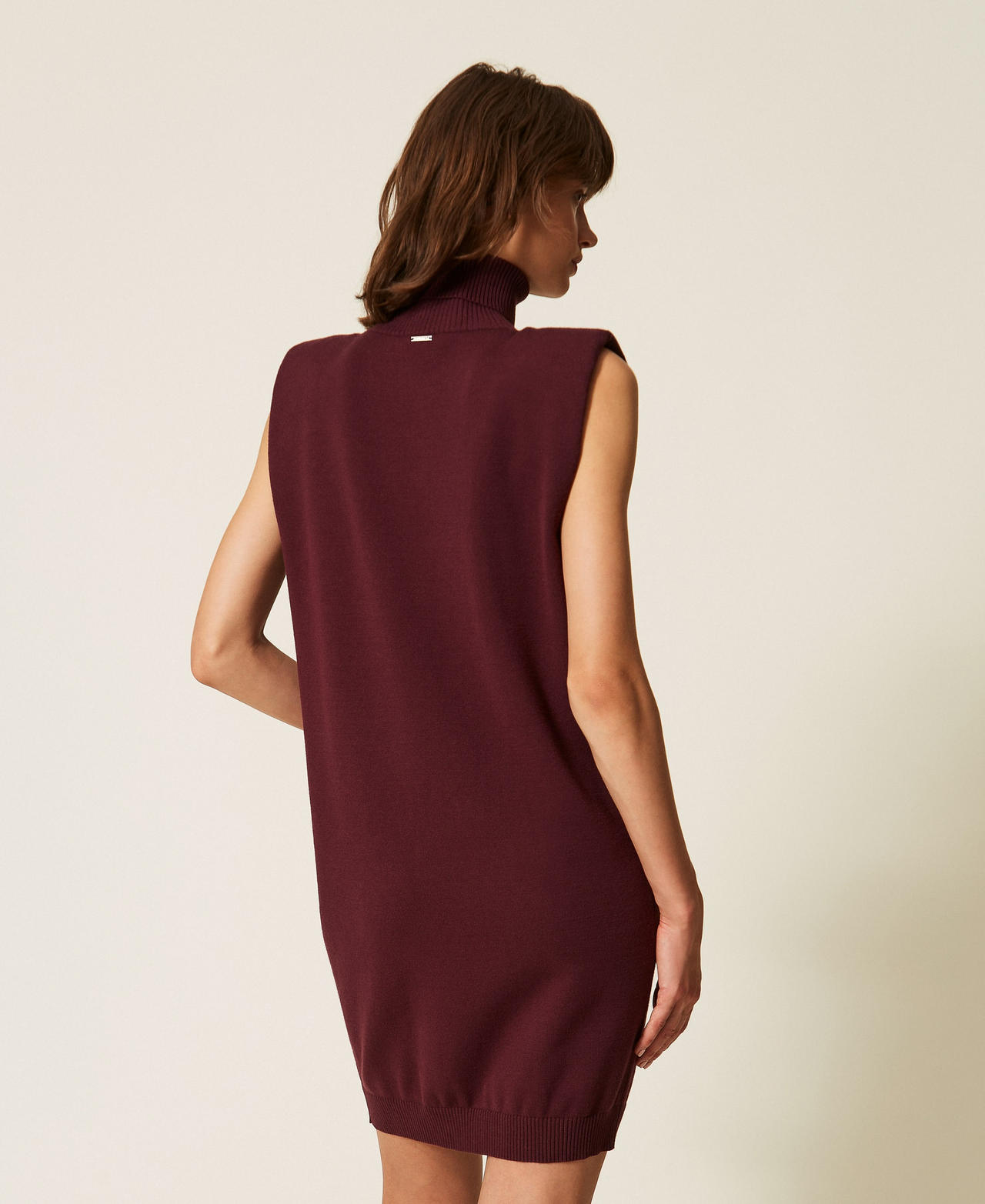 Abito corto smanicato in maglia Viola "Winetasting" Donna 262TF3020_05609_03