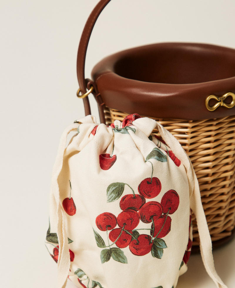 Borsa secchiello in vimini con pochette Paglia Donna 261TD8253_00193_04