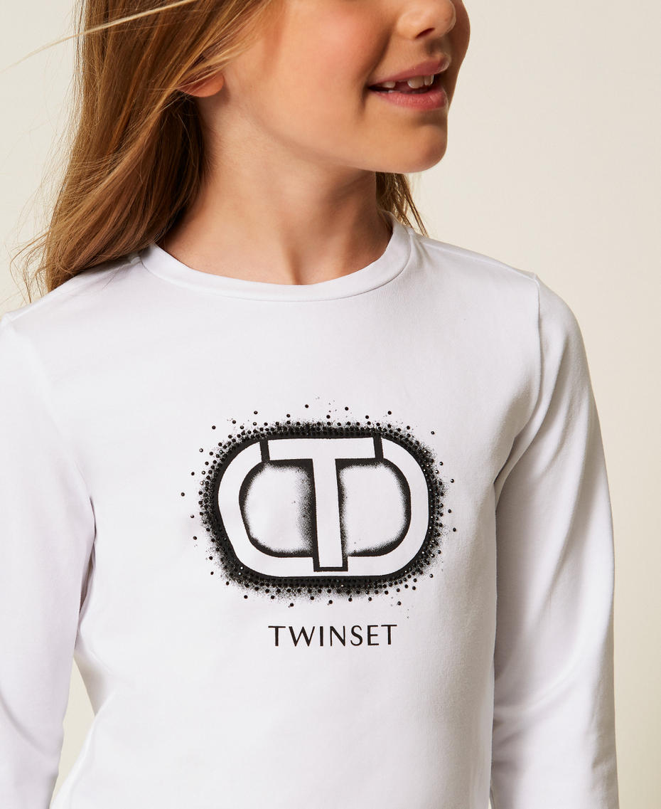 T-shirt with Oval T logo print Off White Girl 252GJ2320_00526_04