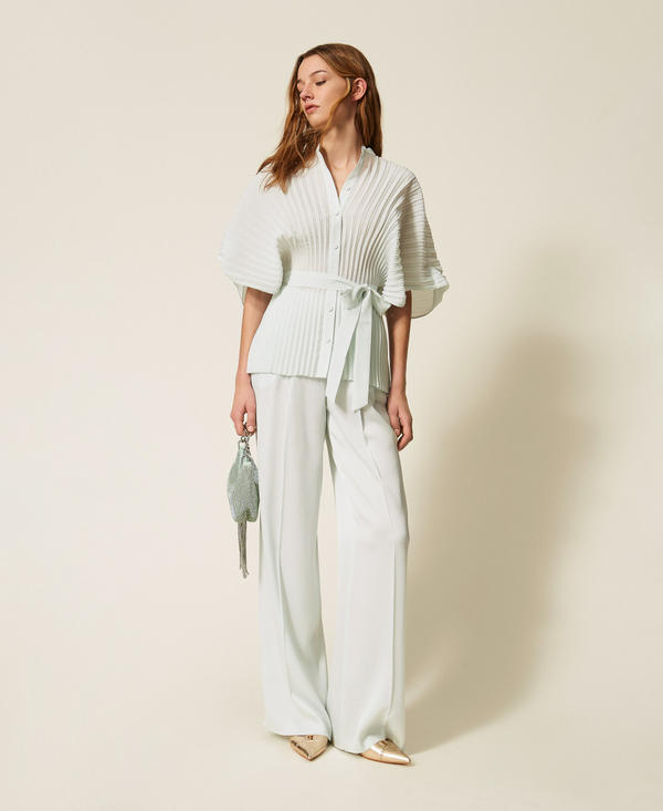 Camicia in cr&ecirc;pe de Chine riciclato